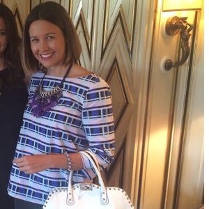 SUNO Geometric Print Top